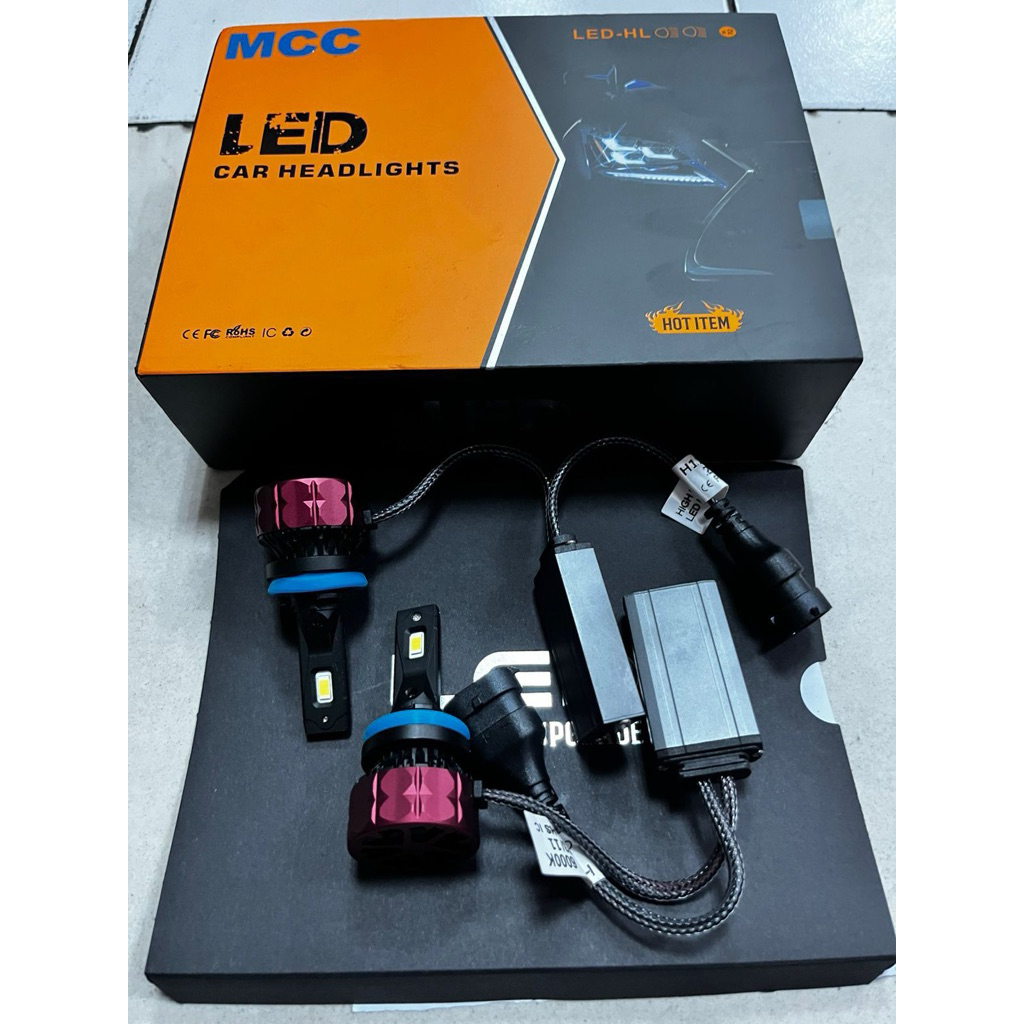 MCC Lampu LED Mobil 55W H11/H4 - Super Terang, Plug & Play, Anti Air & Panas
