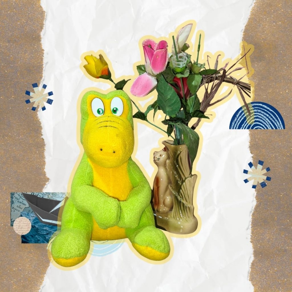 Boneka Dinosaurus Kuning Hijau // Kuning Hijau Dinosaurus Doll 