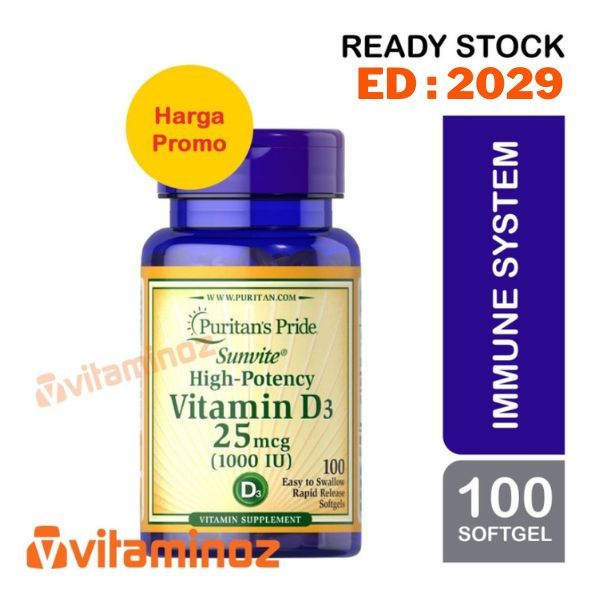 Puritan's Puritan Pride Vitamin D D3 1000 iu - 100 Softgel