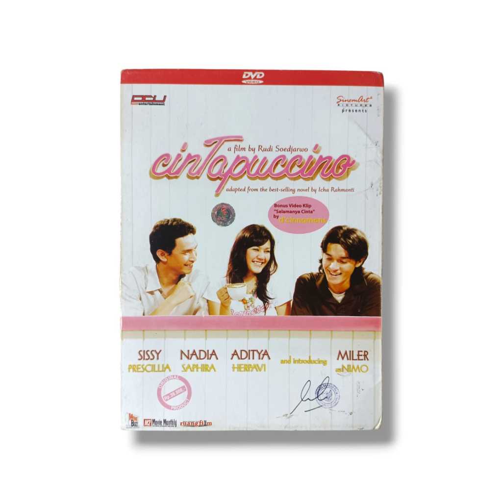 (UNTESTED) Kaset DVD Original Film Cintapuccino (2007) - Film Drama Romantis Indonesia Jadul