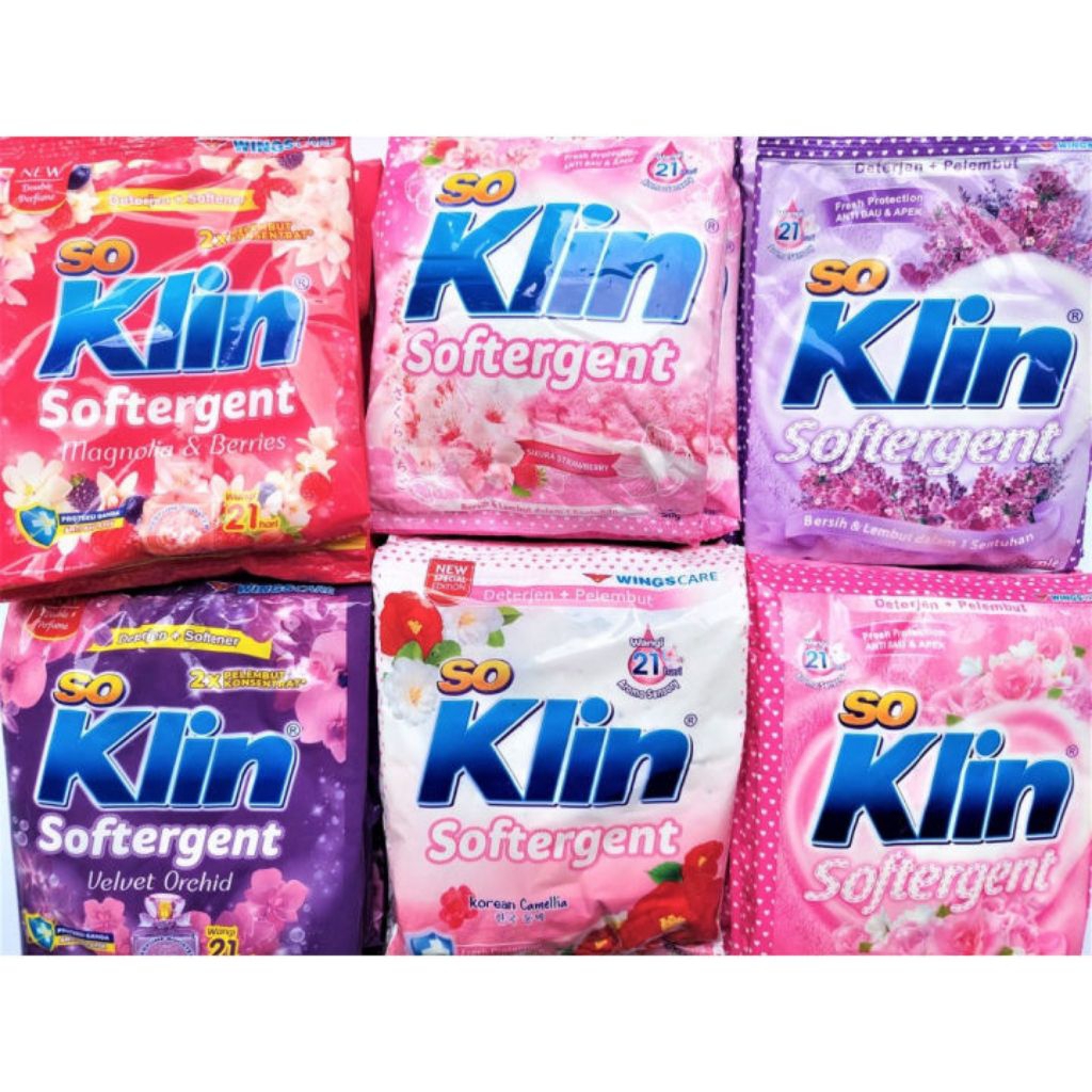 soklin detergen bubuk renteng 41gr/ sabun cuci bubuk soklin dapat 6pcs