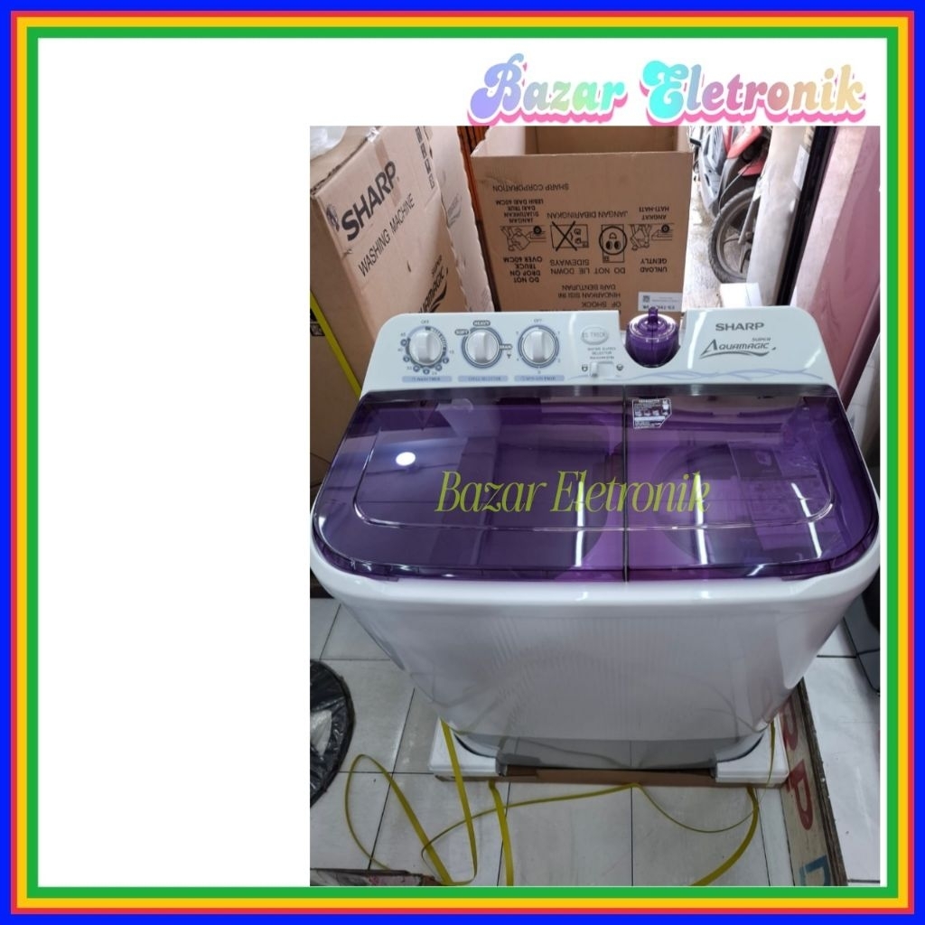 MESIN CUCI SHARP 95CR / MESIN CUCI SHARP EST 95 CR / MESIN CUCI SHARP 9.5 KG / MESIN CUCI SHARP 2 TA