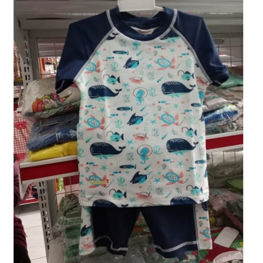 Set Baju Renang Tomomi Whale Series (1-3 Tahun)