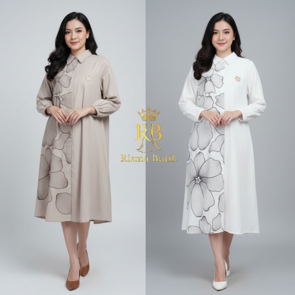 Tunik Winody Sakura Tunik Wanita Busui Katun Bordir