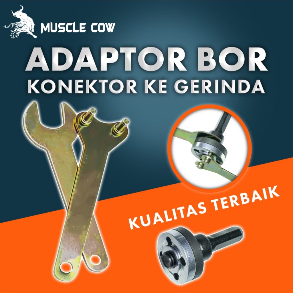 Set Arbor Mandrel Konektor Adaptor Dinamo ke Gerinda