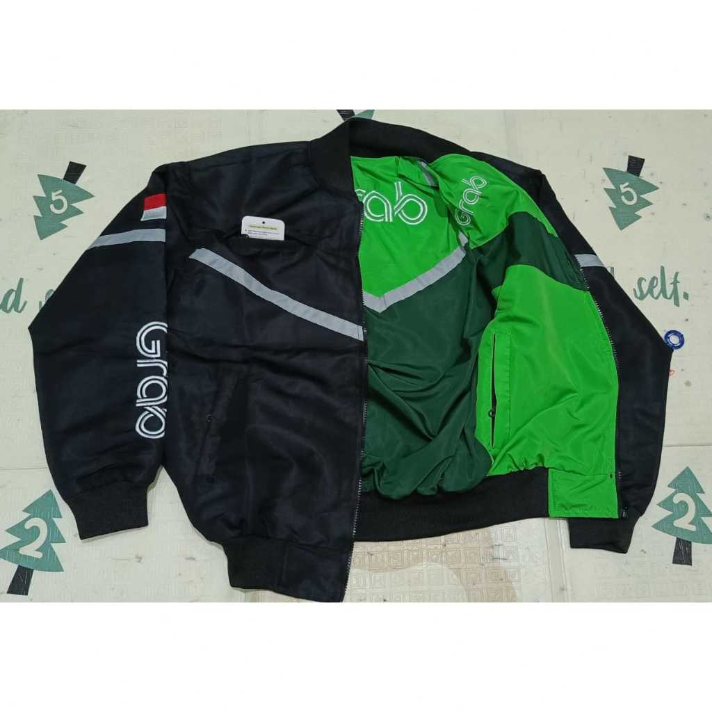 JAKET BOLAK BALIK GRAB HIJAU GRAB HITAM TERBARU 2025