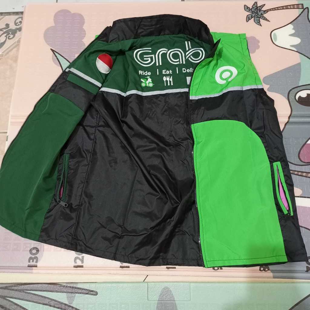 ROMPI BOLAK BALIK GOJEK GRAB HIJAU TUA ANTI AIR GAK TEBEL BAAN ADEM DIPAKE NO BUSA KEREN