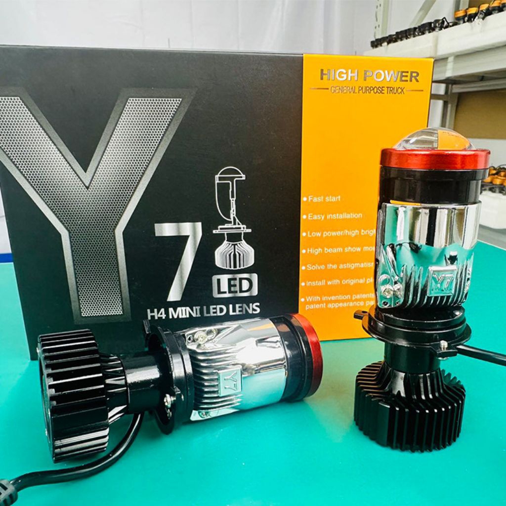 Lampu Mobil, Truck & Motor Mini bi-LED Projie Y7d H4 Auto Headlights Super Terang Maksimal Original