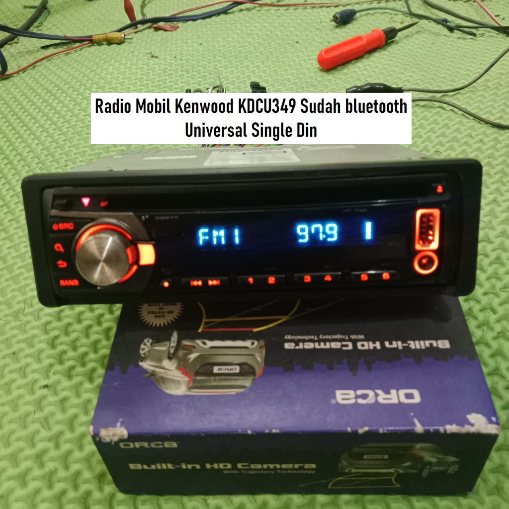 Tape Mobil Jadul Audio Car Kenwood KDCU349AID3 Bonus Soket dan Lis panel | Sudah bisa bluetooth