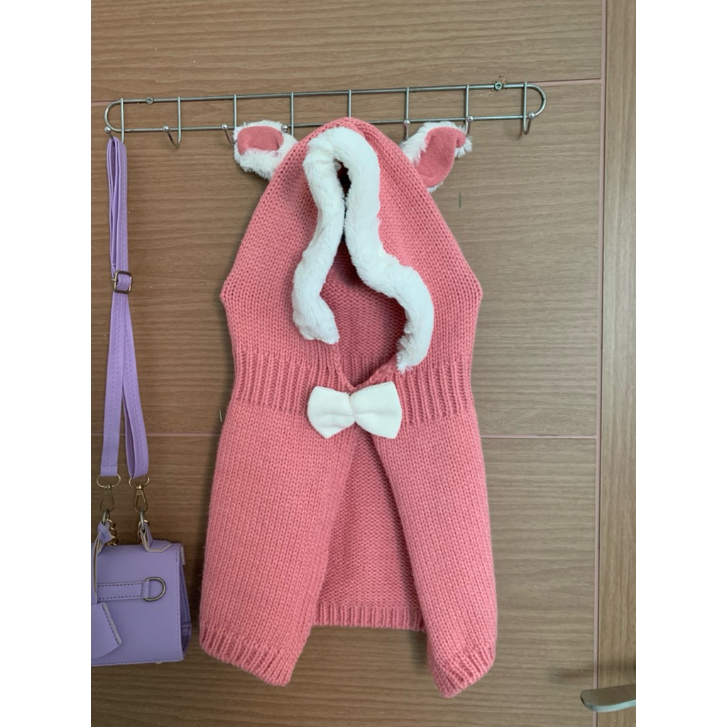 Cape Rajut Karakter Kelinci Anak Perempuan