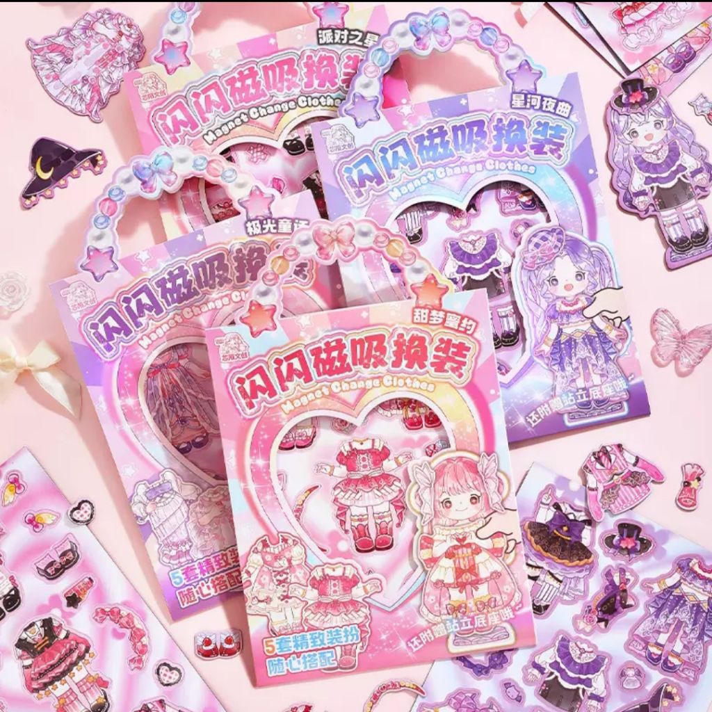 Sticker Bepe Girls Dress Make-up Magnetic Cantik