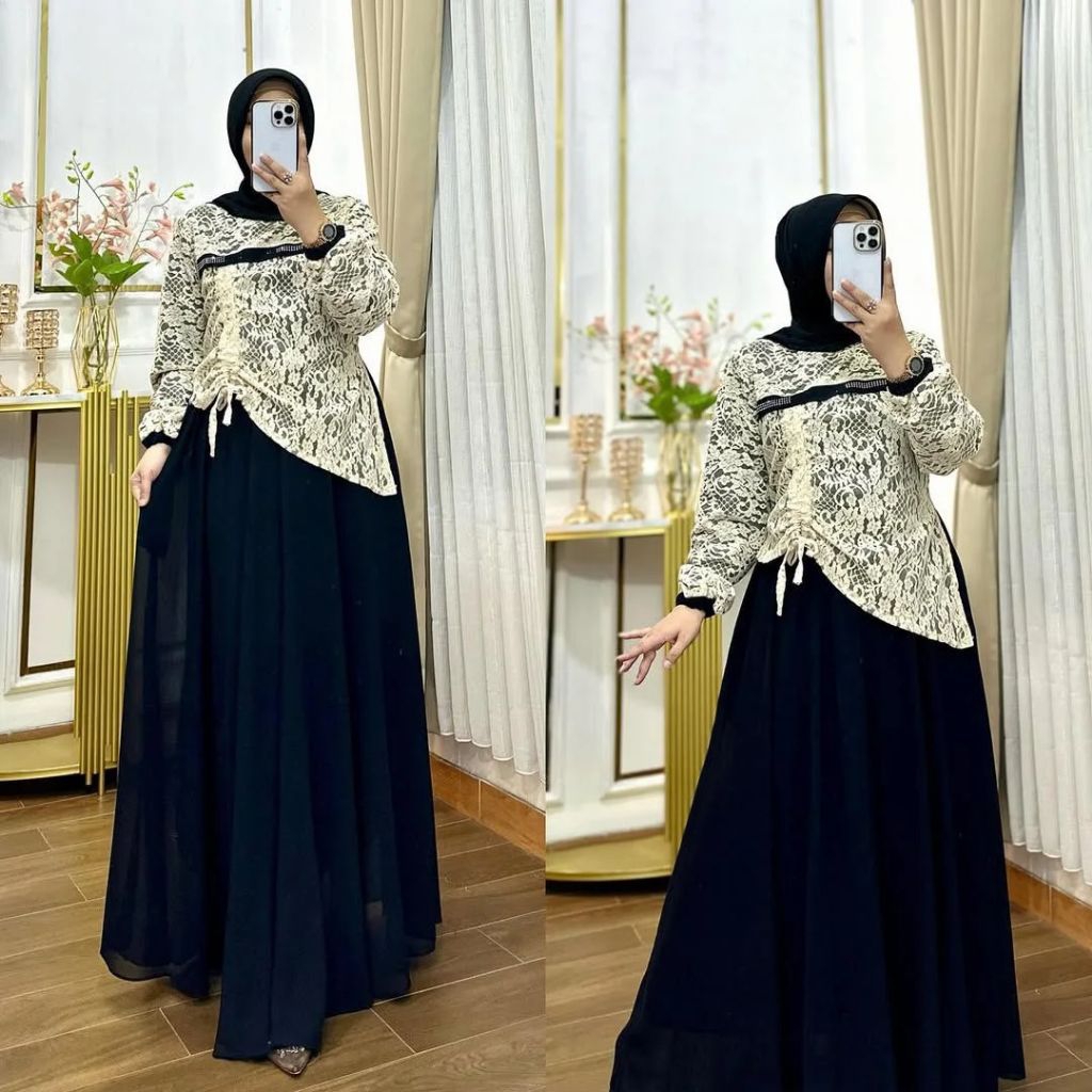 Sabrina Dress. Gamis Wanita Remaja Muslimah Terbaru 2025