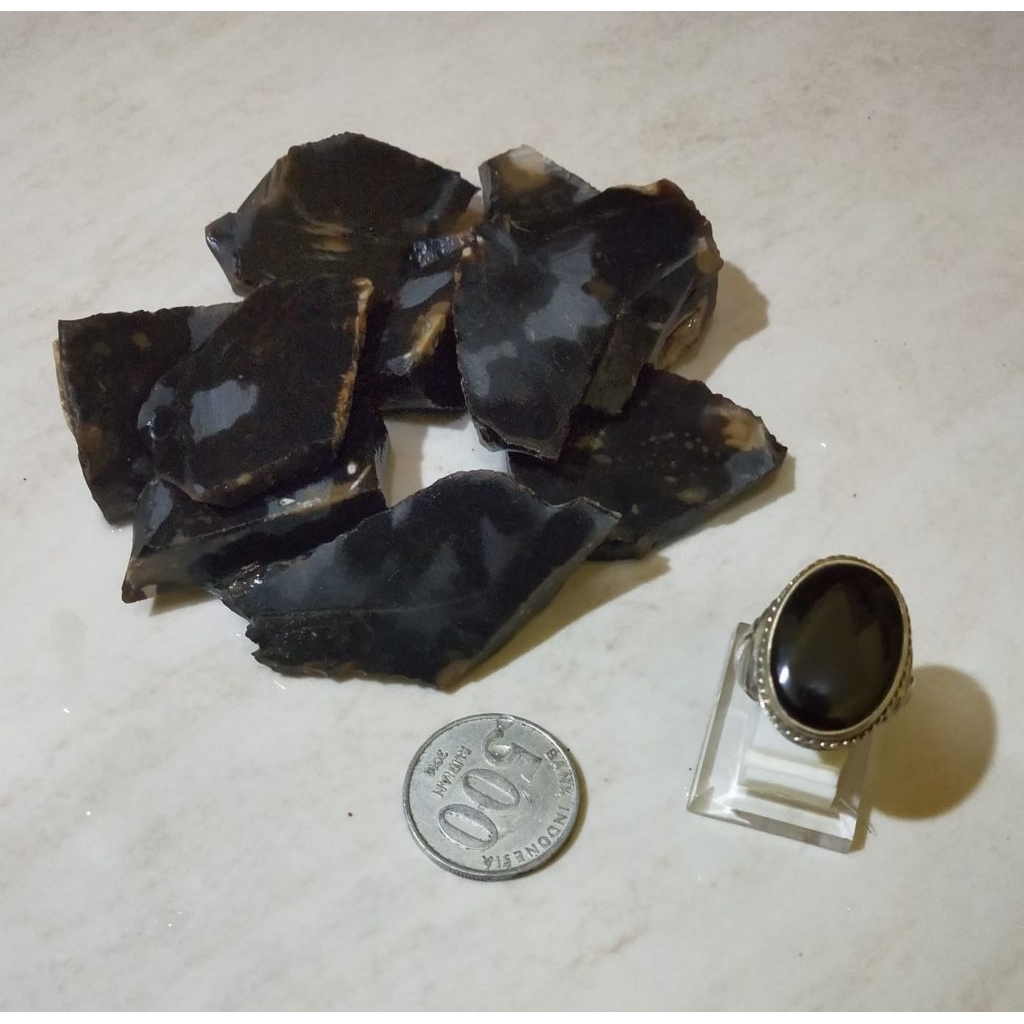 bahan batu yaman wulung kecubung api baturaja ori natural