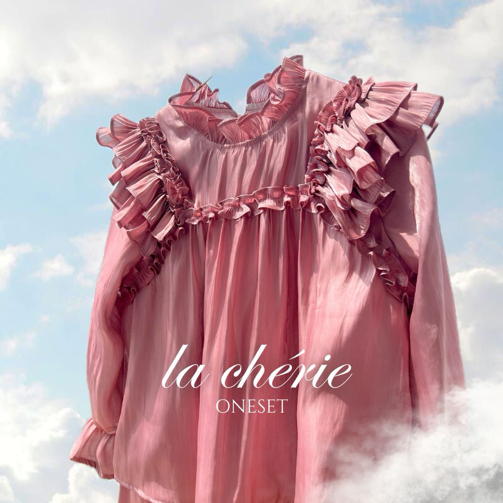 SALE | LA CHERIE One Set Wanita Blouse & Rok | Set Bridesmaid Set Kondangan Luxury  | Dress Shimmer 
