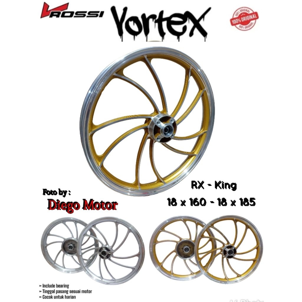 Velg Racing Vrossi Yamaha RX king Vortex/Cefiro/velg racing vrossi yamaha rxking/rx king Ring 18 sep