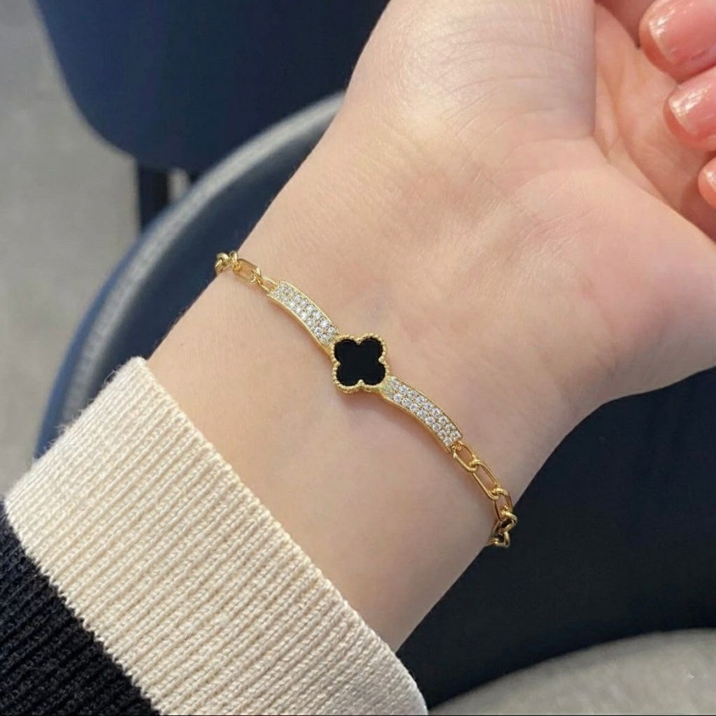 Gelang Kotak Paperklip Dewasa Fashion Korea Terbaik Cantik Titanium Awet