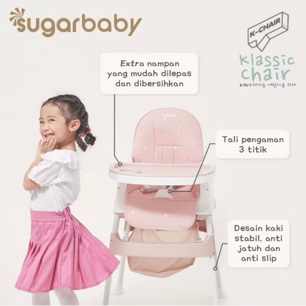 NEW preloved baby chair sugarbaby K Chair 6in1 multifunction high chair/booster seat/kursi anak/kurs