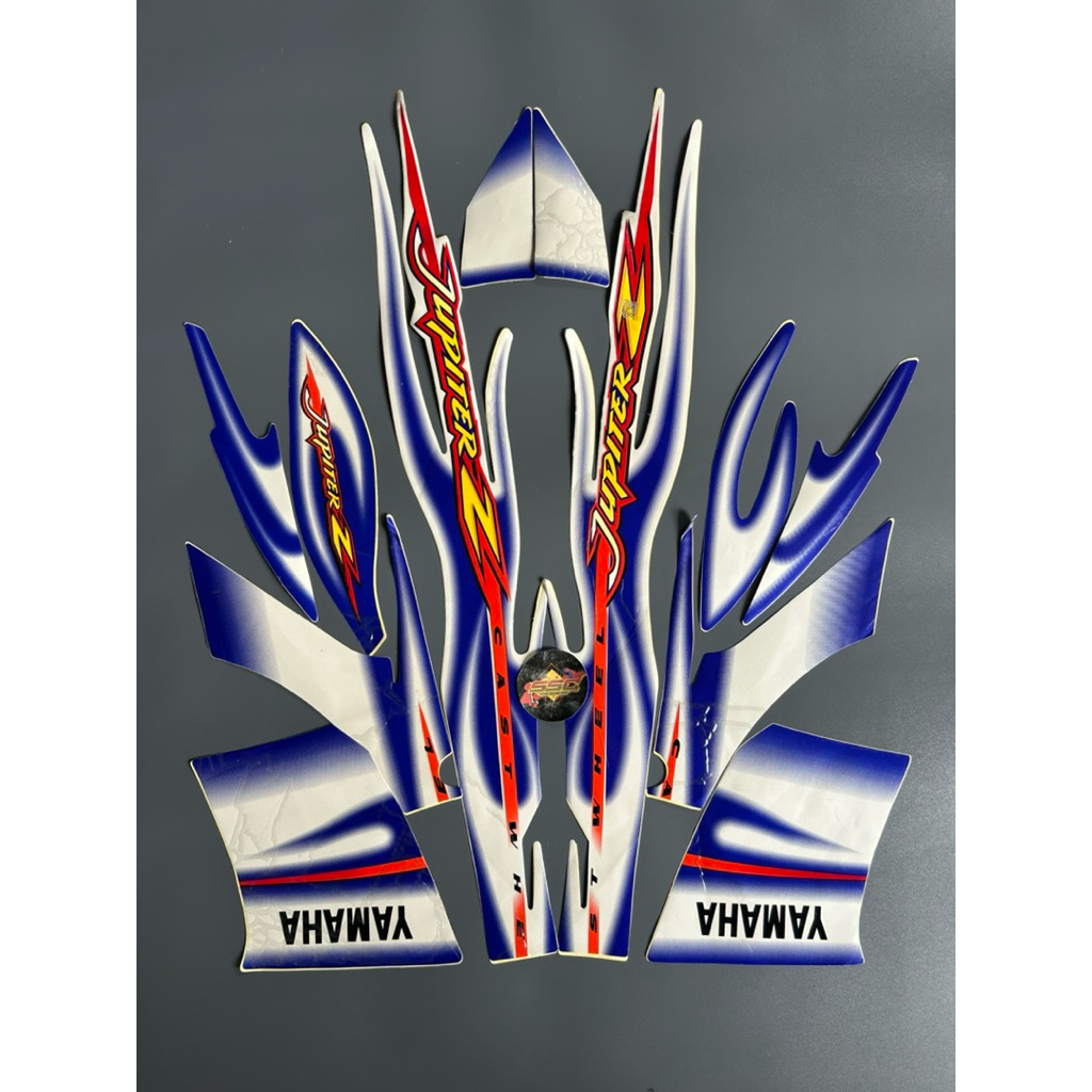 STRIPING STIKER JUPITER Z CW 2005 PUTIH BIRU