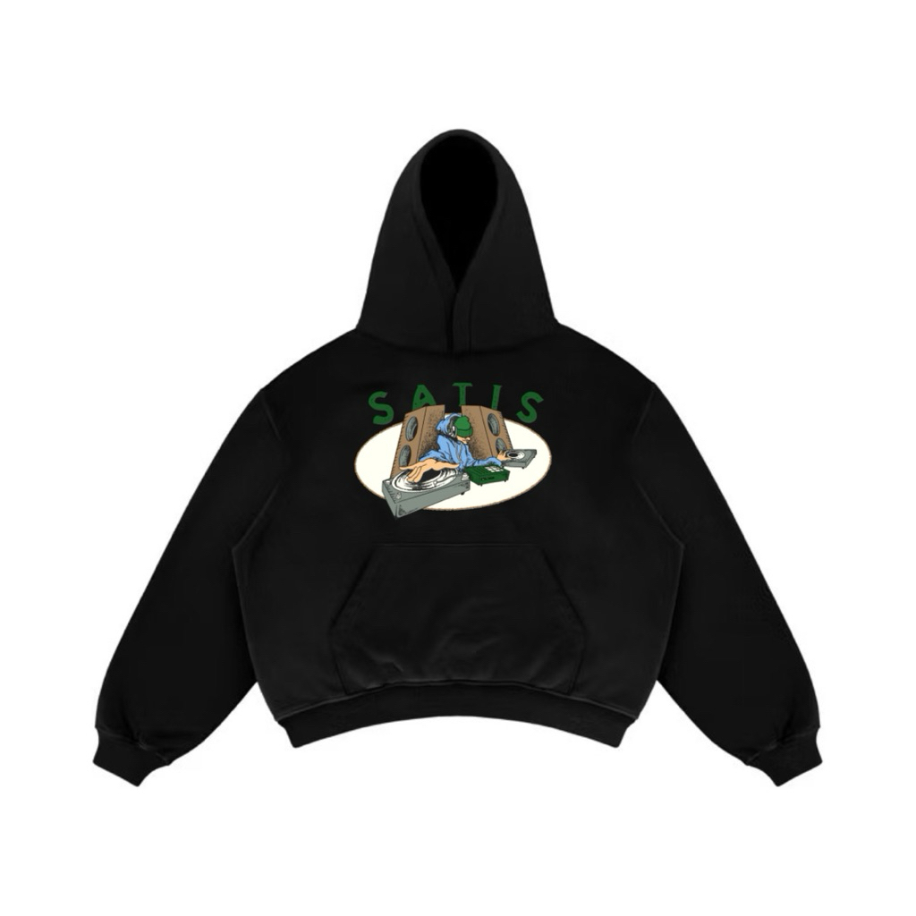 Satisfaction Hoodie Boxy 375GSM Dessert Black