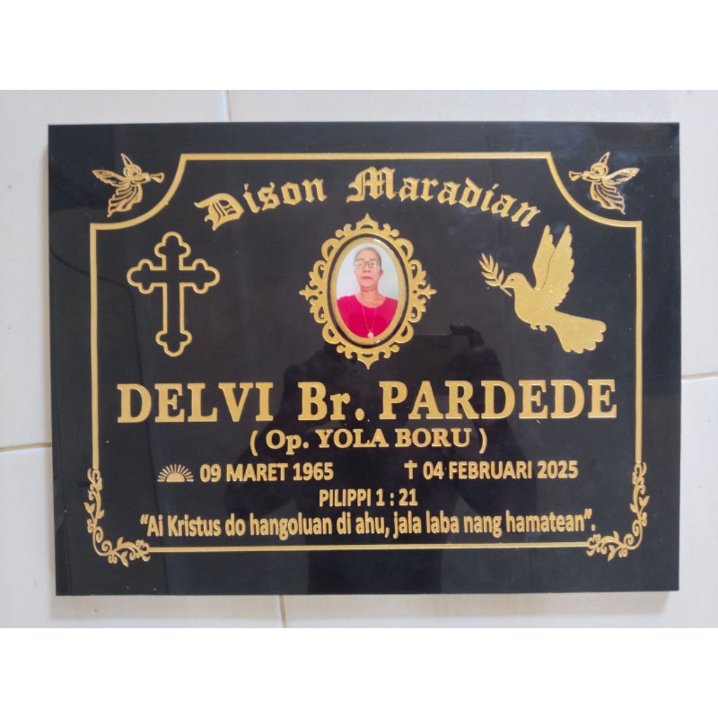 BATU NISAN KRISTEN + FOTO