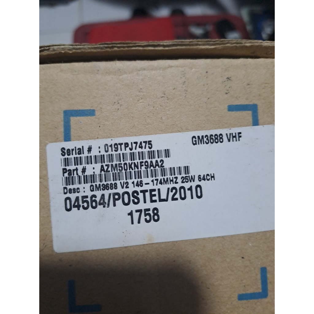 Rig Motorola Gm3688 Vhf Baru Gress Motorola Gm3688 Analog New