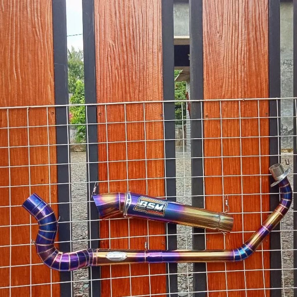 knalpot bsm racing knalpot kanan naga step ori slincer diamond  untuk vixion new vixion old nvl nva 