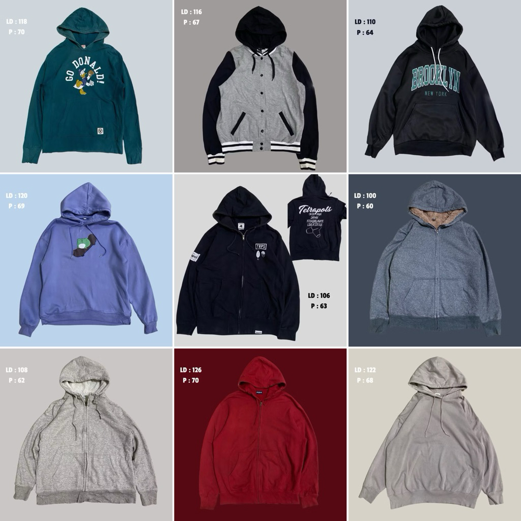 HOODIE MIX BRAND SECOND, PRELOVED