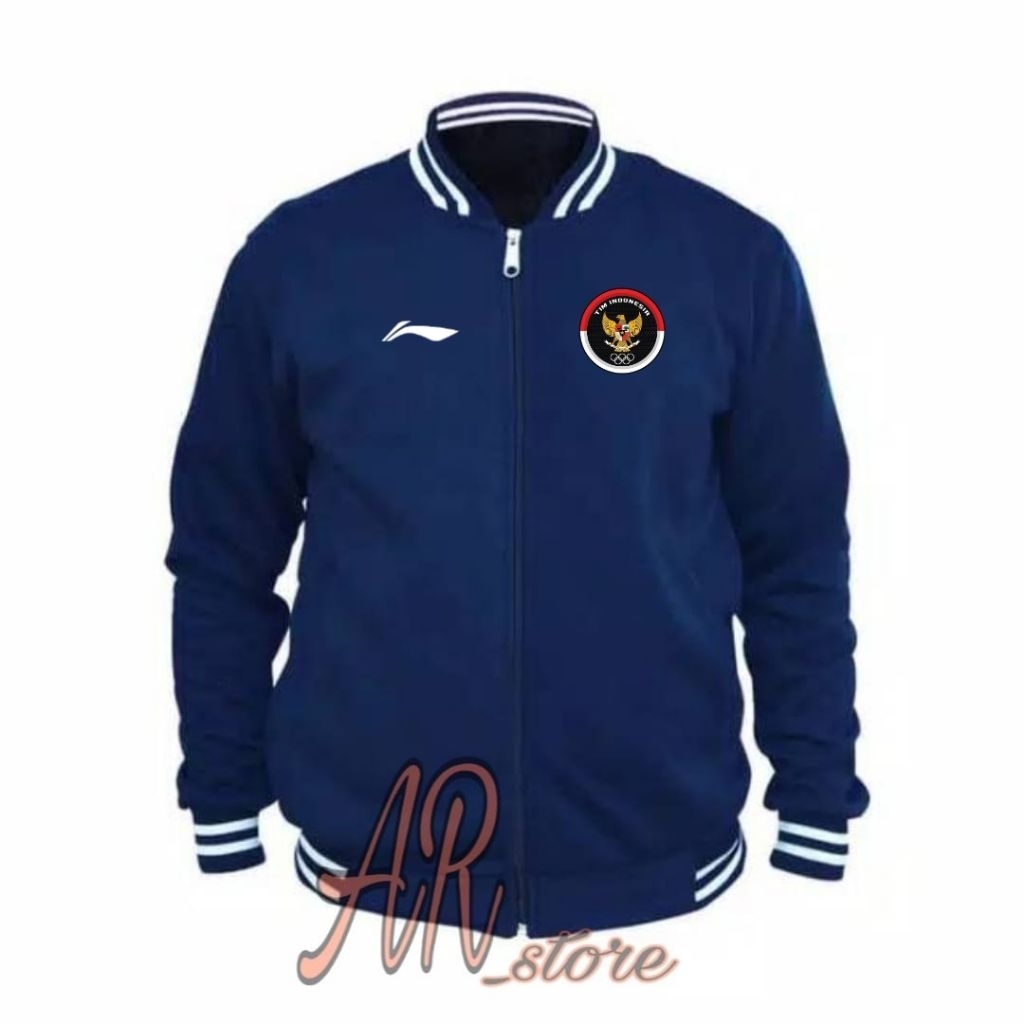 Jaket Tim Indonesia Jaket Baseball Varsity Logo Sablon