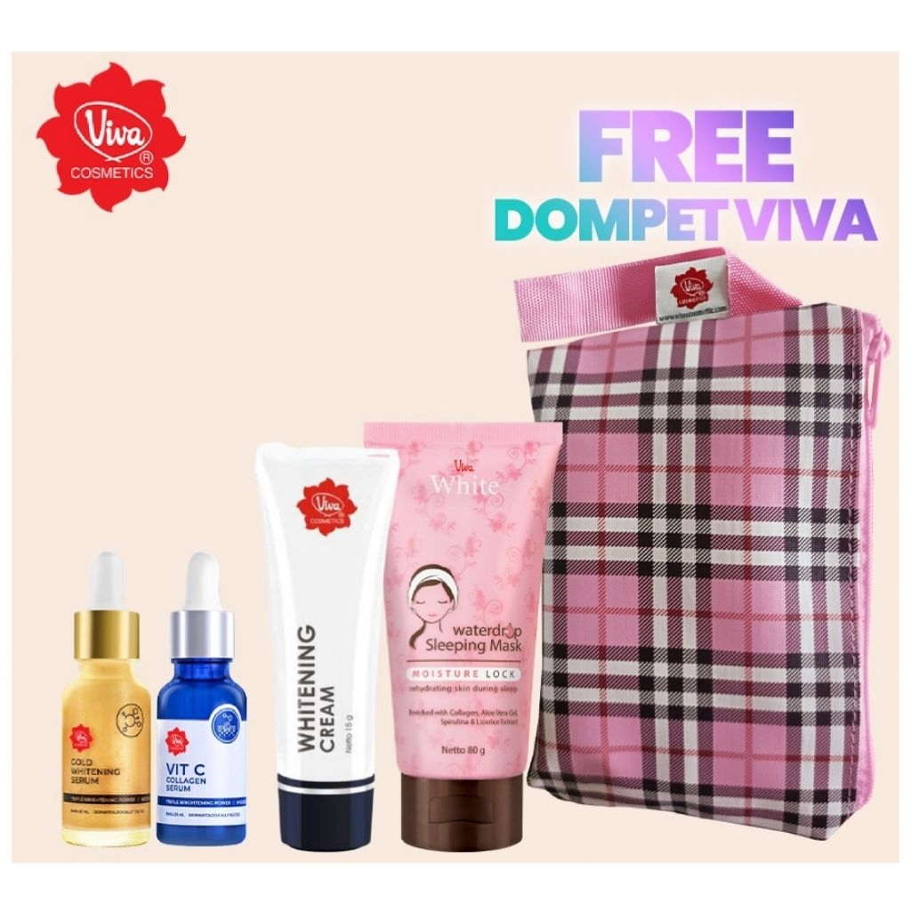 Paket Viva Kosmetik Skincare Pelembab Whitening Aging