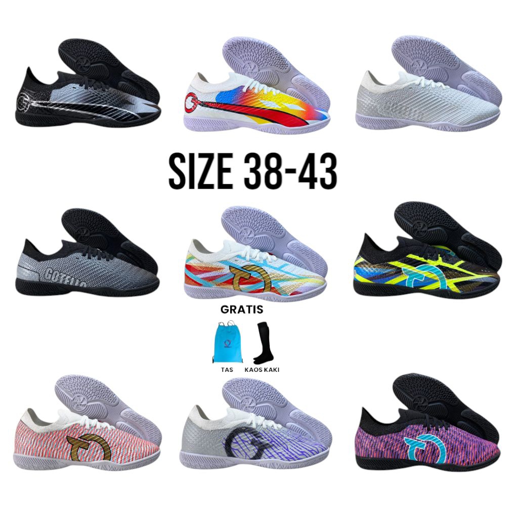 Sepatu Futsal Original Lokal Brand Gotello Junior Dewasa