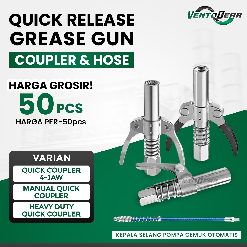 GROSIR Grease Gun / Pistol Gemuk Quick Release / Alat Aplikasi Minyak Gemuk Grease Gun Coupler Greas