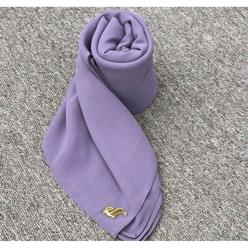 New Jilbab segi empat oval syari warna lilac