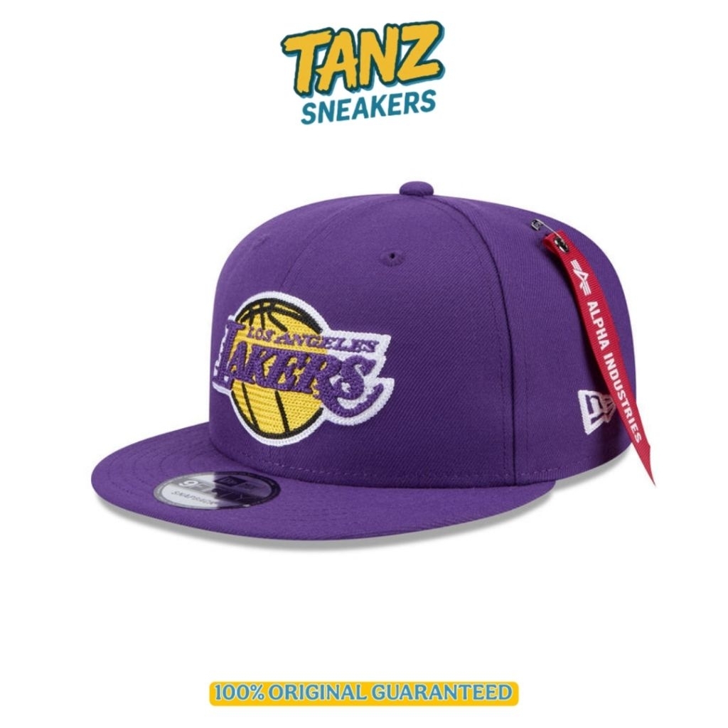 TOPI NEW ERA CAP 9FIFTY X ALPHA INDUSTRIES X LA LAKERS SNAPBACK ORIGINAL RESMI BNIP