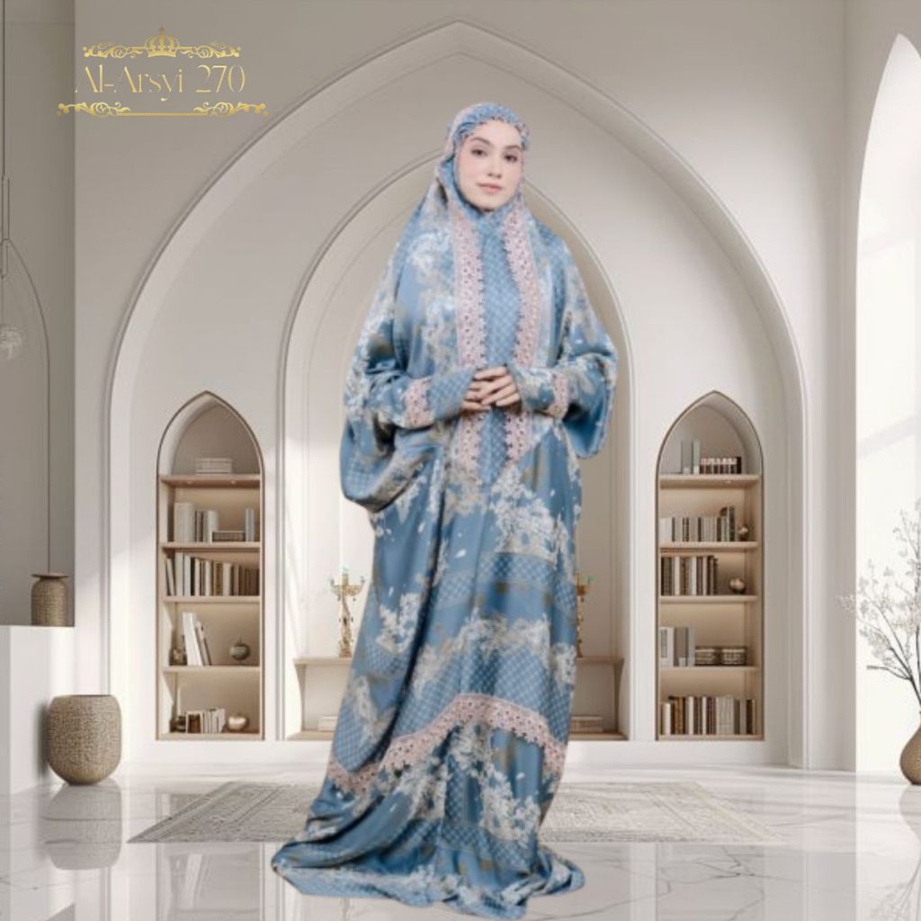 Mukena Terusan Sutra Premium Dewasa Adem Lembut Jatuh Mewah-AL ARSYI