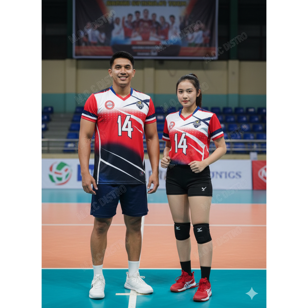 Kaos T-shirt Voli Wanita Full Printing Size-Jumbo Terbaru 2025