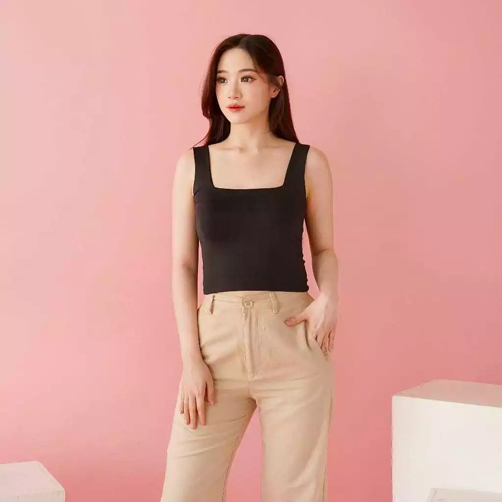 Vaulita Tanktop Crop Square / Crop Tanktop Square korean Style