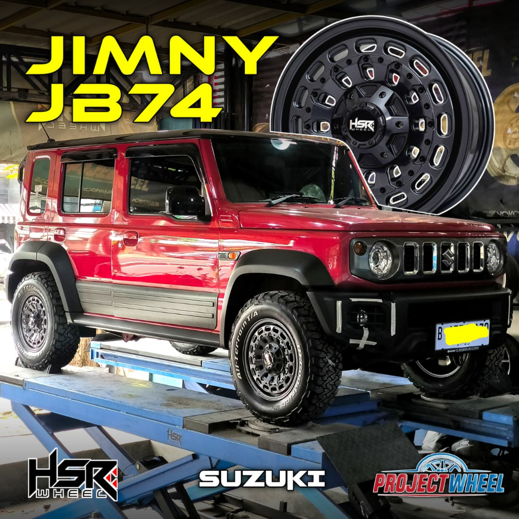 Velg Mobil Jimny HSR R16 Iridium Grey 4Pcs HSR MYTH07 RING 16 5X139.7