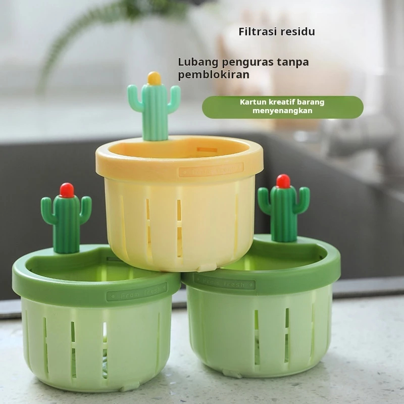 Filter wastafel kaktus wastafel dapur sisa saluran pembuangan saringan sampah keranjang pembuangan