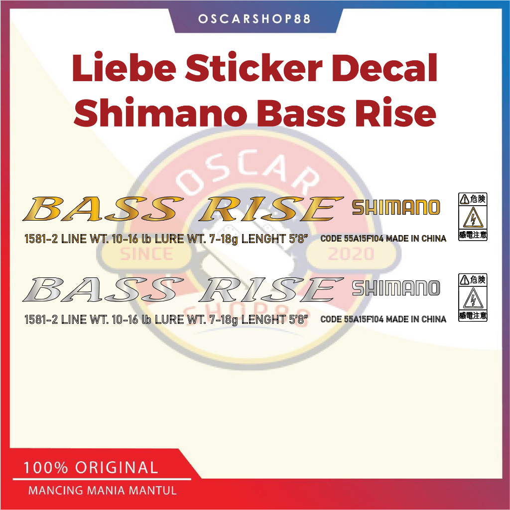 Oscarshop Liebe Sticker Decal Joran Shimano Bass Rise
