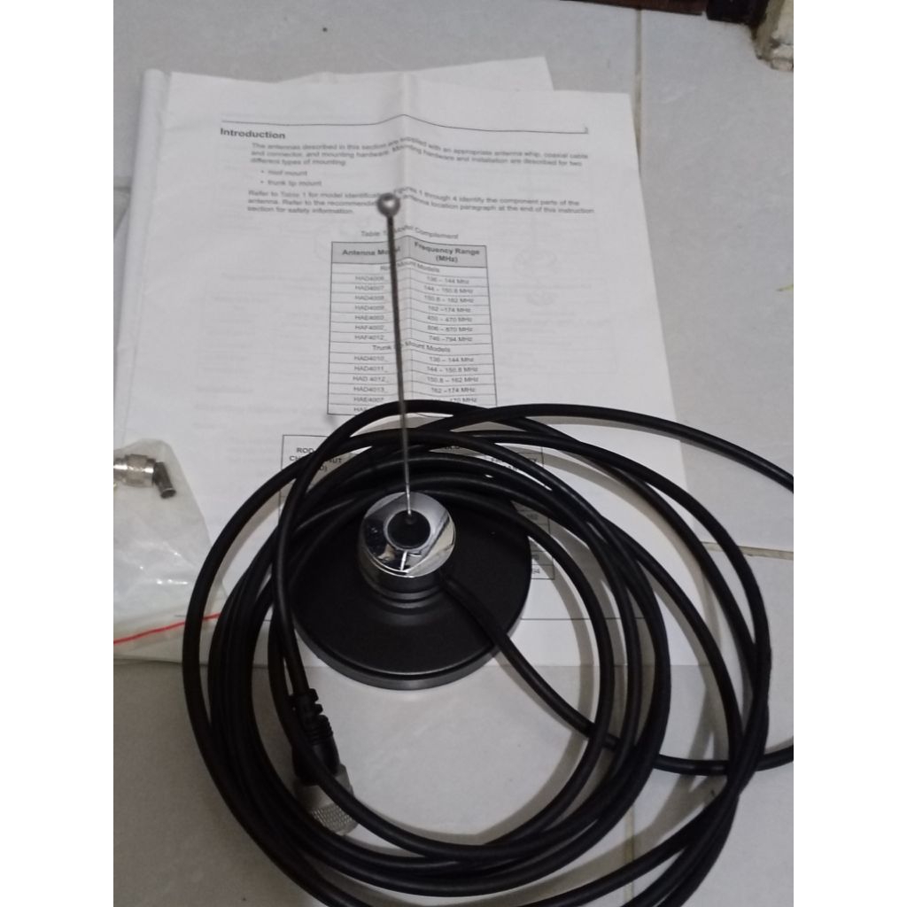 ANTENA RIG TRUNKING MOBIL MOTOROLA HAF4003 KOMPLIT BRACKET MAGNIT APX2500 XTL2500XTL2500