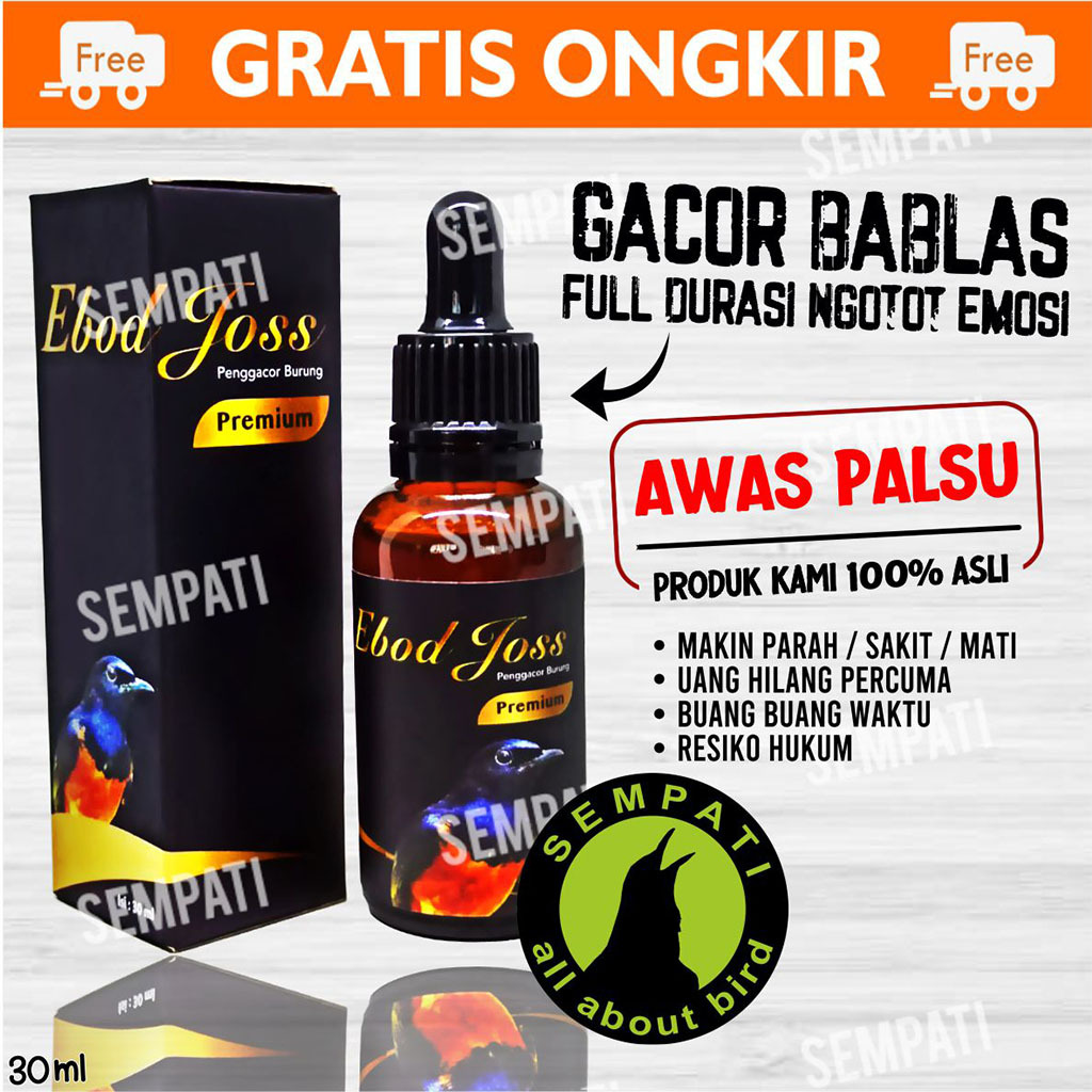SEMPATI Vitamin Penggacor Burung Ebod Joss Premium Suplemen Obat Burung Juara Doping Stamina Nafas P