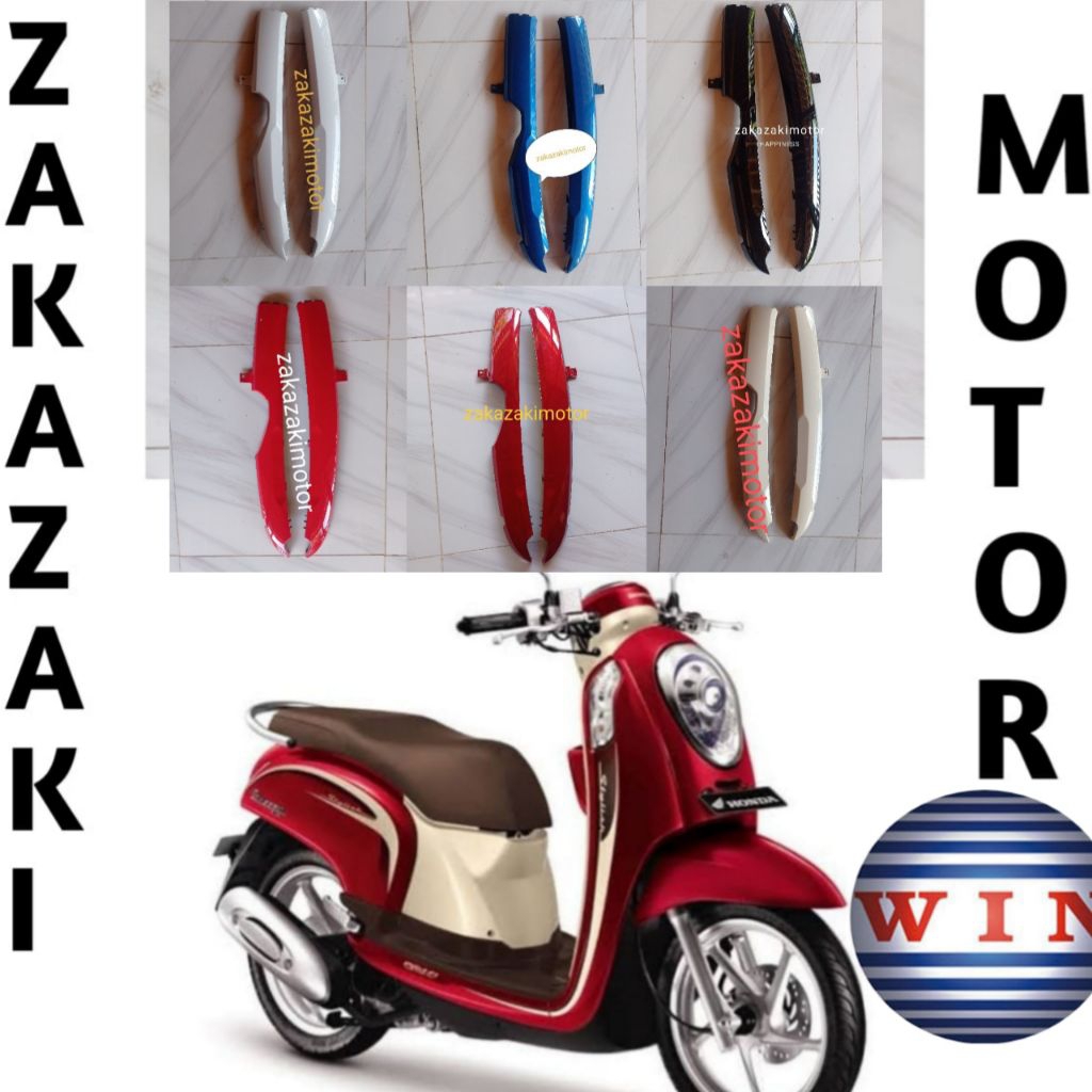 WIN - cover bawah scoopy fi / cover dek samping bawah kanan kiri scoopy FI tahun 2013-2016
