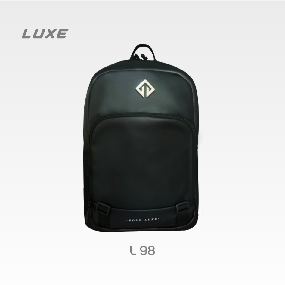 Ransel Tas Kulit Hitam Pria Polo Luxe 0098