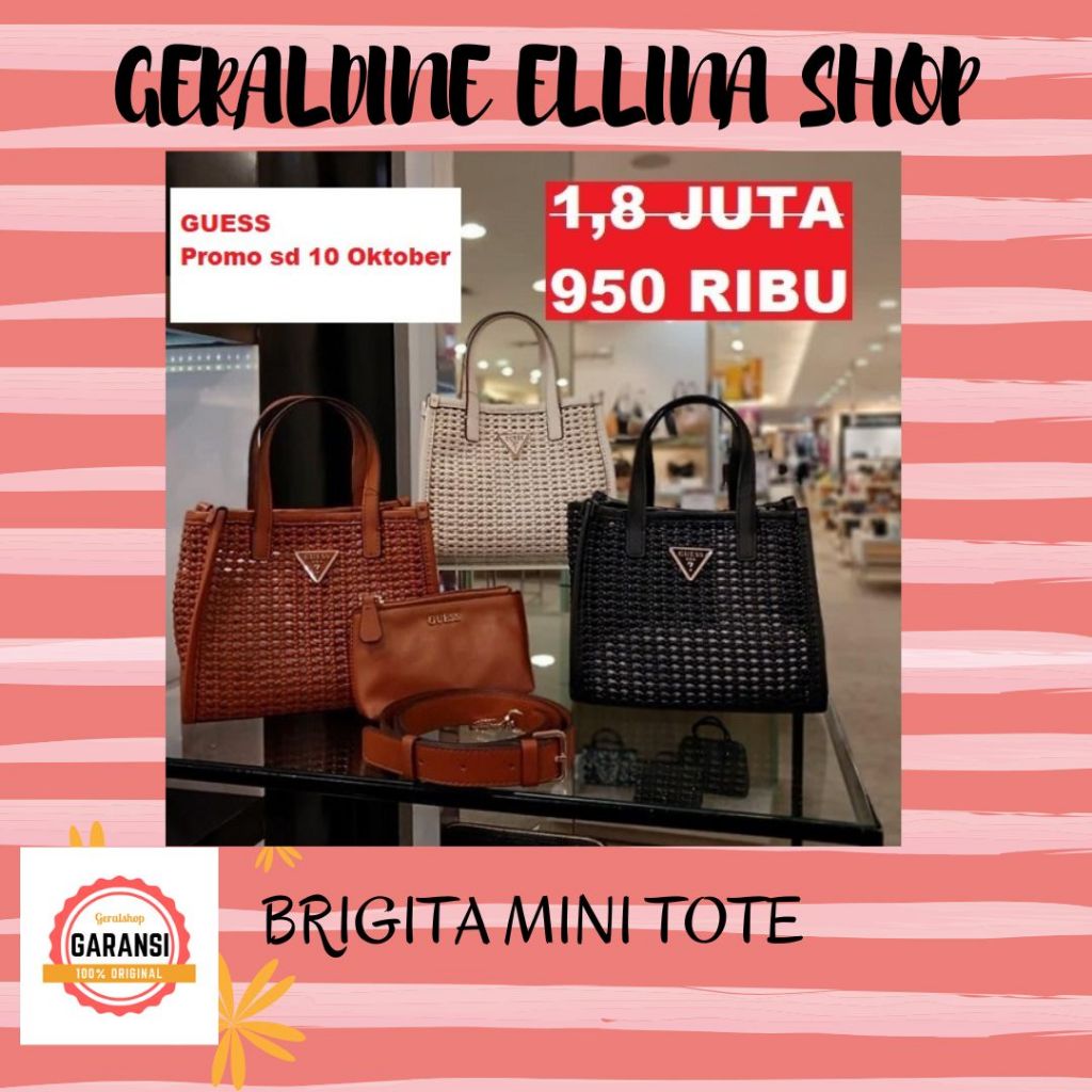 Tas Wanita Guess 100% Original SALE satchel bag seri BRIGITA MINI