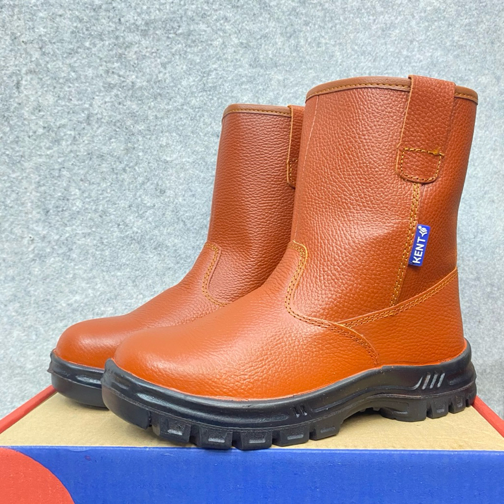 sepatu safety boots KENT safety / shoes KENT borneo 78460 brown original 100% berkualitas