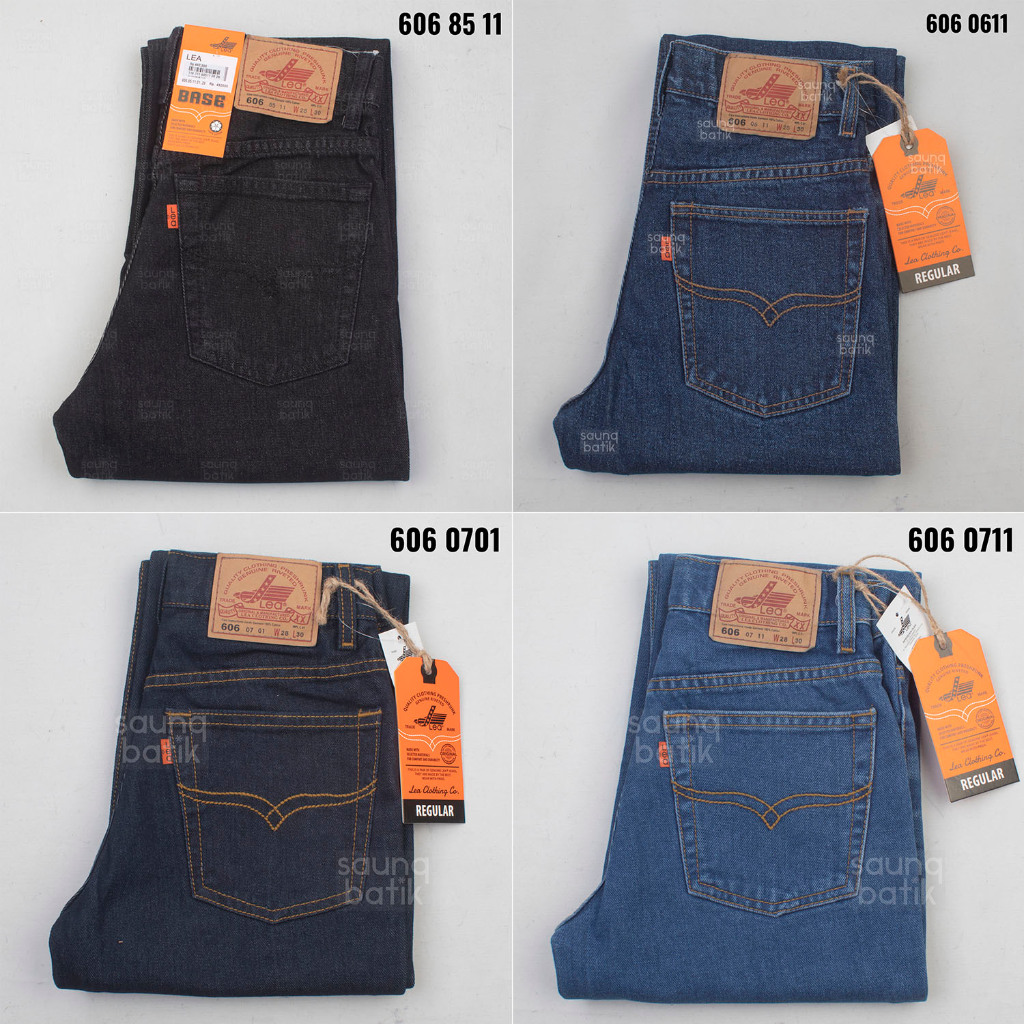 LEA ORIGINAL CELANA JEANS LEA 606 REGULAR JEANS PRIA DEWASA REGULAR