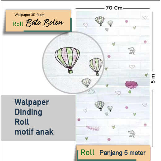 BATA RETRO PUTIH SERAT KULIT JERUKDAN MOTIF  WALLPAPER DINDING ROLL WALLPAPER 3D FOAM