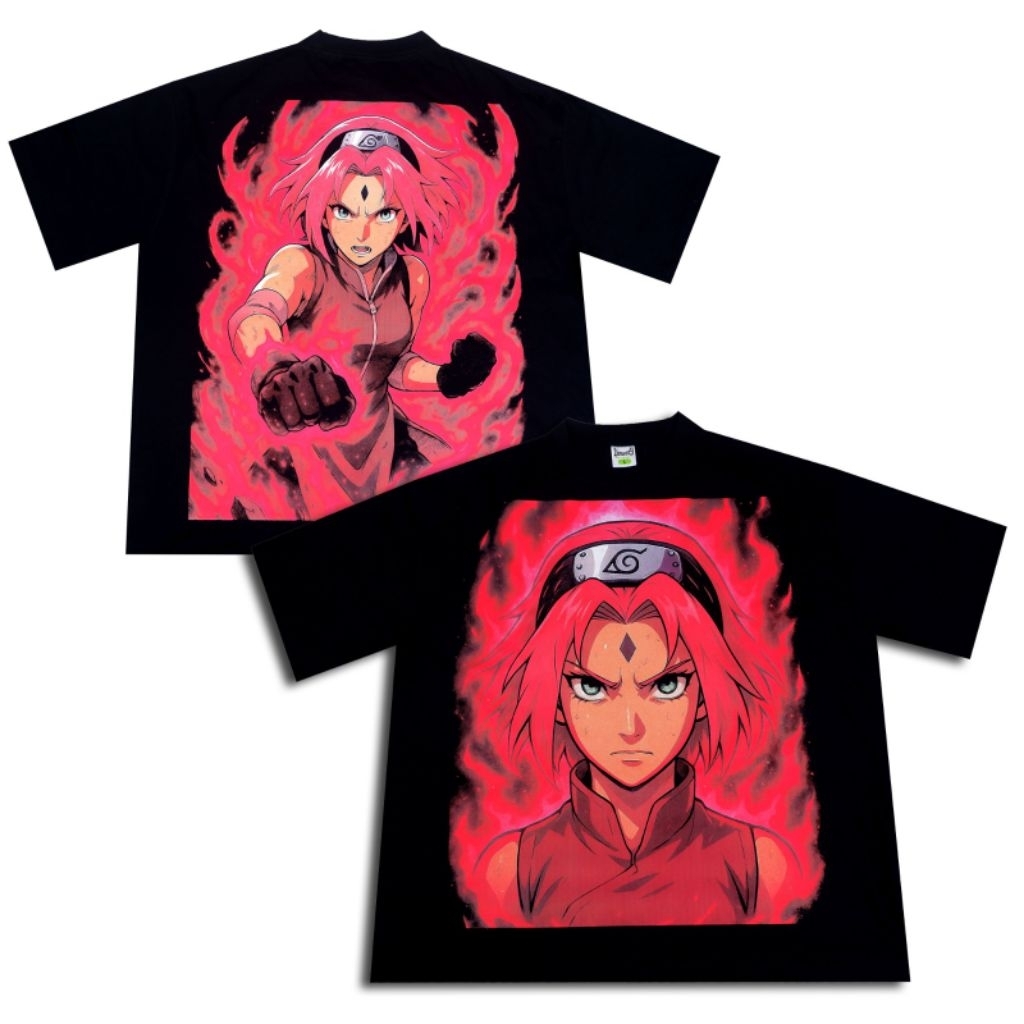 KAOS OVERSIZE KARTUN NARUTO SAKURA