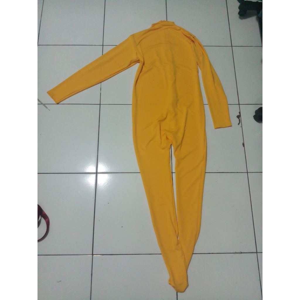 Green Screen Suit Yellow Headless And No Hands/Zentai/Kostum Green Screen