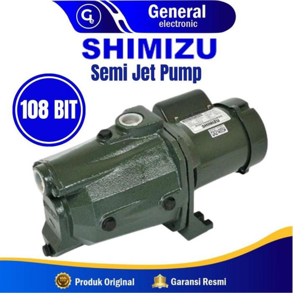 Mesin Pompa Air Shimizu Semi Jet Pump 108 BIT Daya Hisap 11 m - 108bit ih